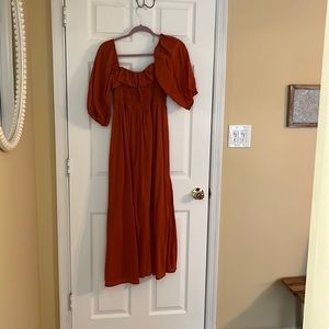 Flowy Cottagecore Puffy Sleeve Dress